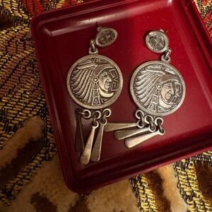 Silver Tribal Earrings